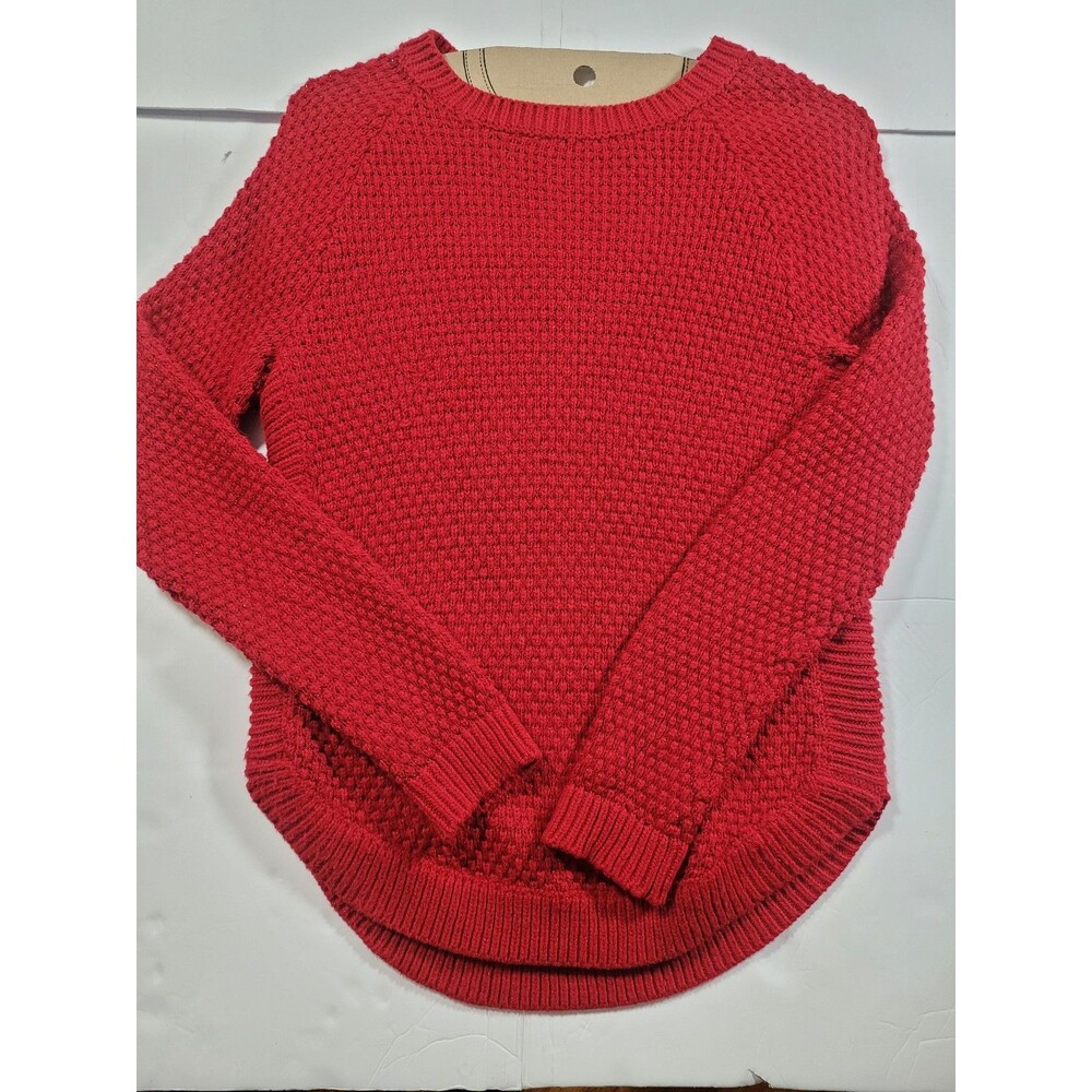 St. John's Bay Women's Red Sparkle Popcorn Knit Pullover Sweater - Size L...F-6